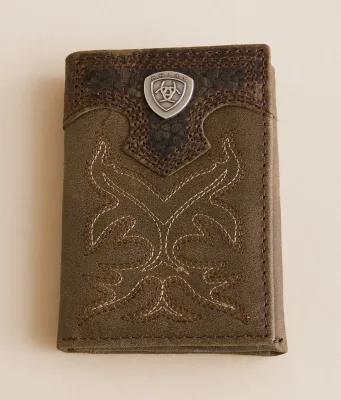 ARIAT - Tan Embroidered Premium Brand Wallet