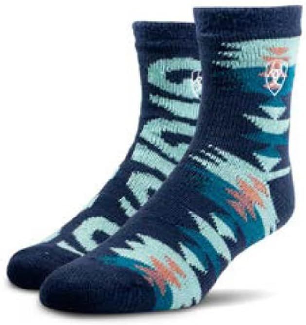 ARIAT - Cozy Aloe-Infused House Sock (2 Pair), Colour: Celestial blue, Size: Medium