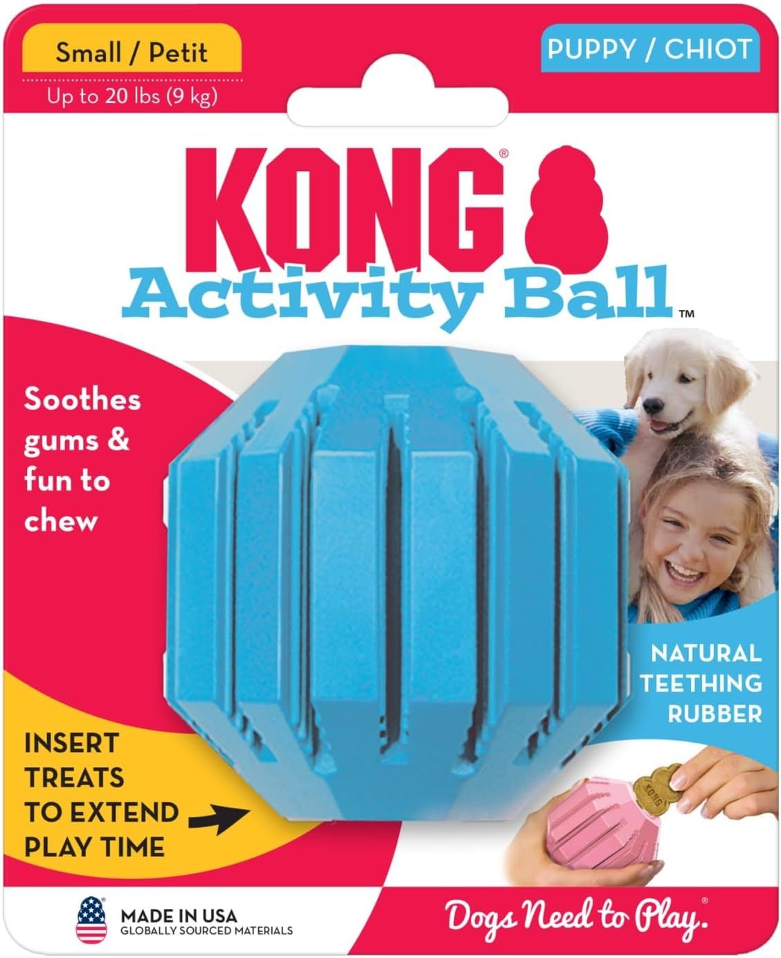 KONG - Puppy Activity Ball, Size: Small