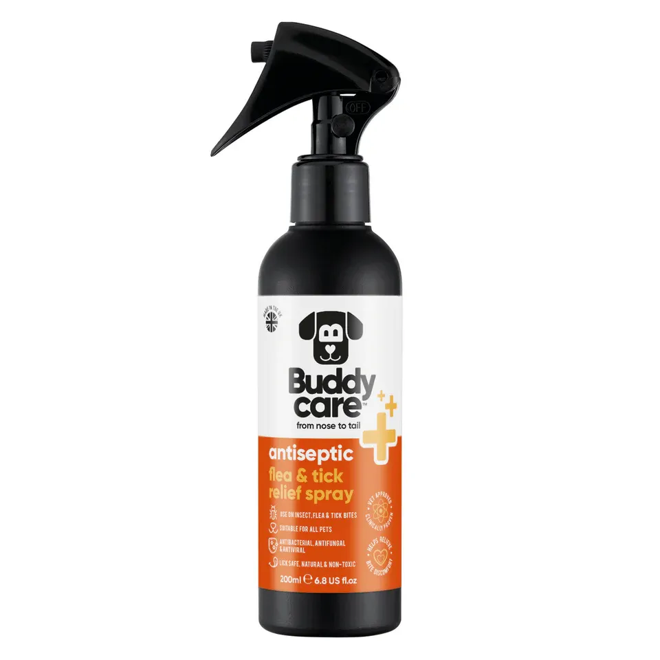 BUDDY CARE - Antiseptic Flea &amp; Tick Spray, Size: 6.76oz