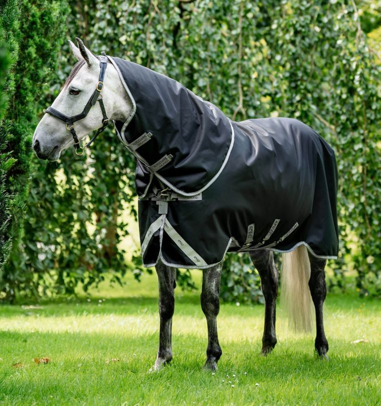HORSEWARE -  Amigo 1200D Plus Turnout 400g Black/Titanium Grey &amp; Silver