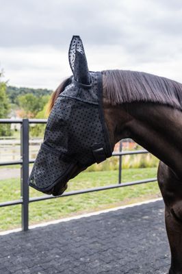 KENTUCKY HORSEWEAR - Fly Mask Heart with Ears &amp; Nose Black