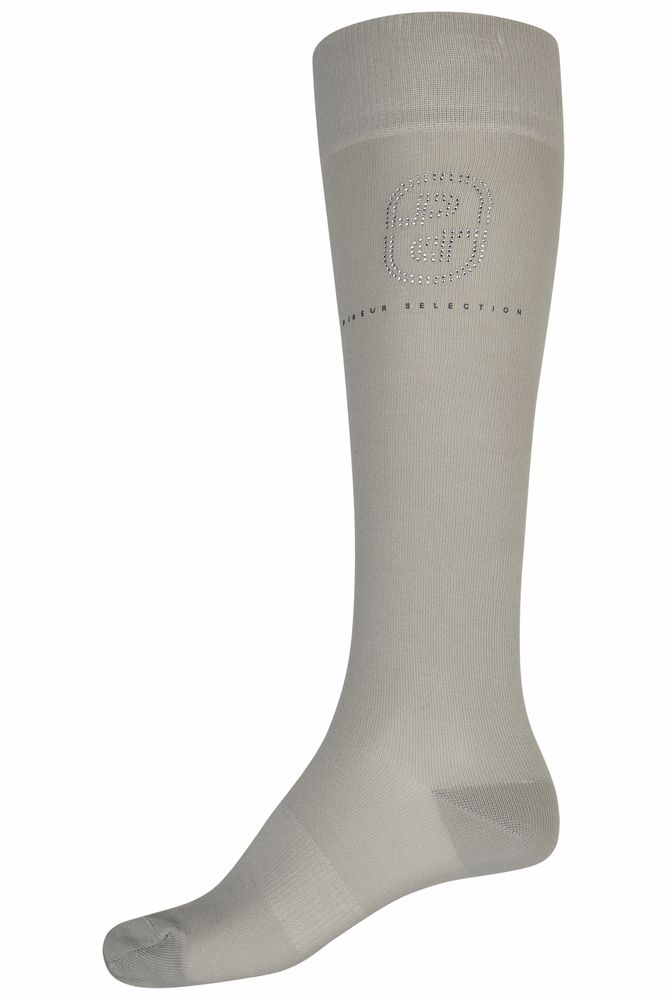 PIKEUR - Knee Socks Logo Selection Pearl Grey