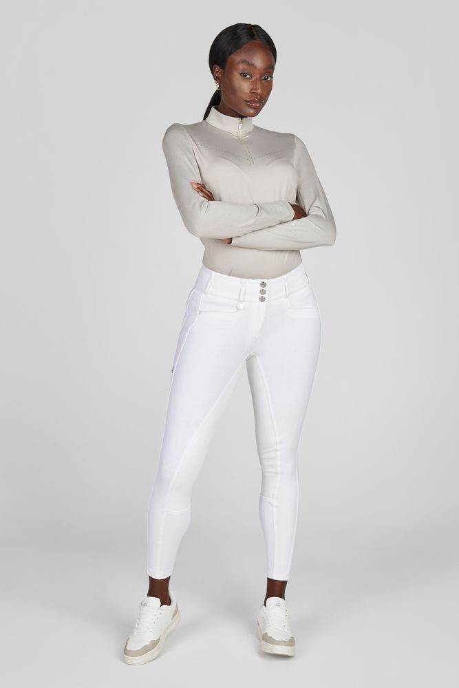 PIKEUR - Lasercut Long Sleeve Show Shirt Pearl Gray