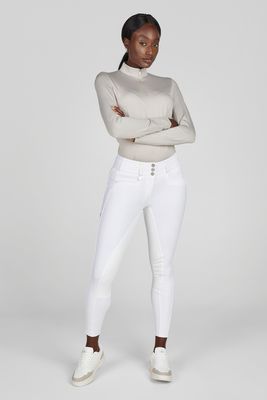 PIKEUR - Lasercut Long Sleeve Show Shirt Pearl Gray