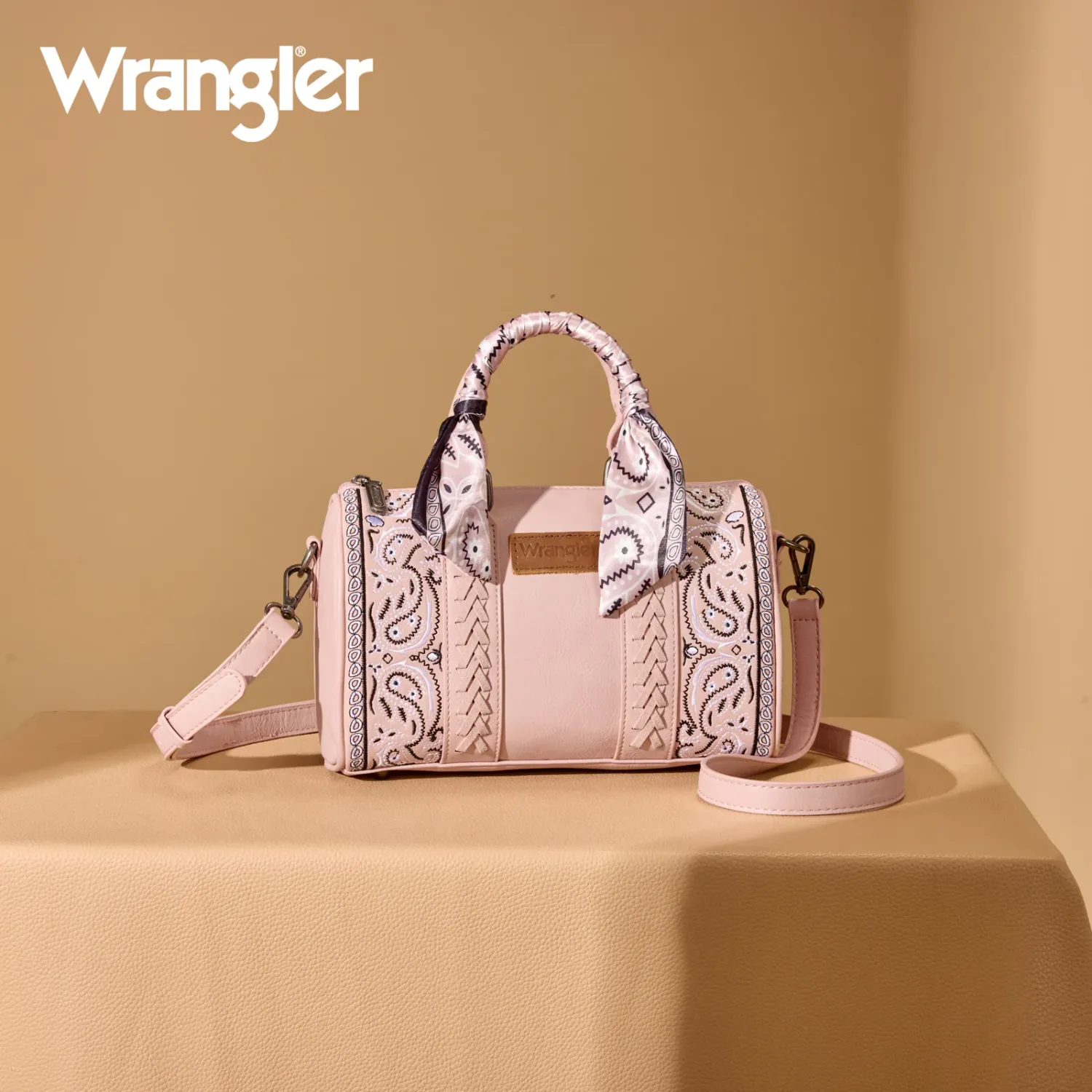 WRANGLER - Bandana Paisley Print Pink Barrel Crossbody
