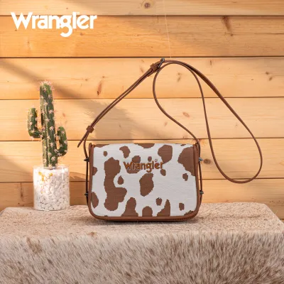 WRANGLER - Cow Print Brown Crossbody