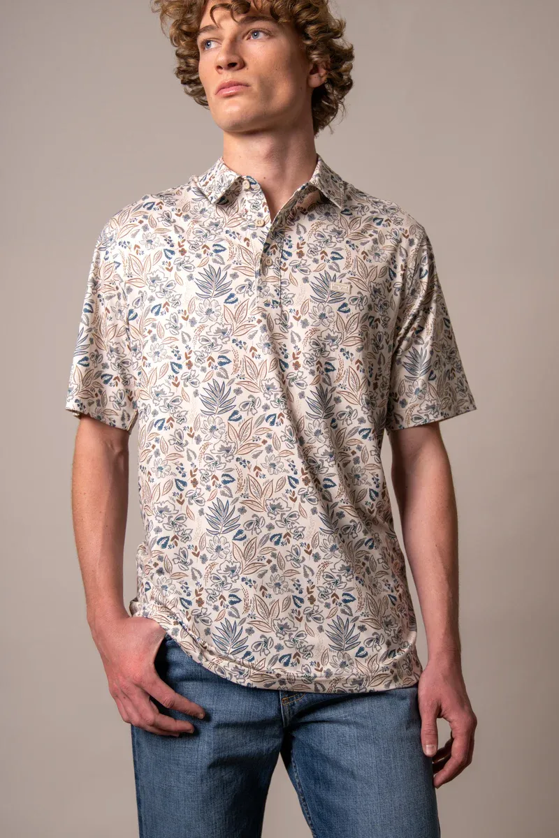 KIMES RANCH - Stone Bartram Short Sleeves Polo