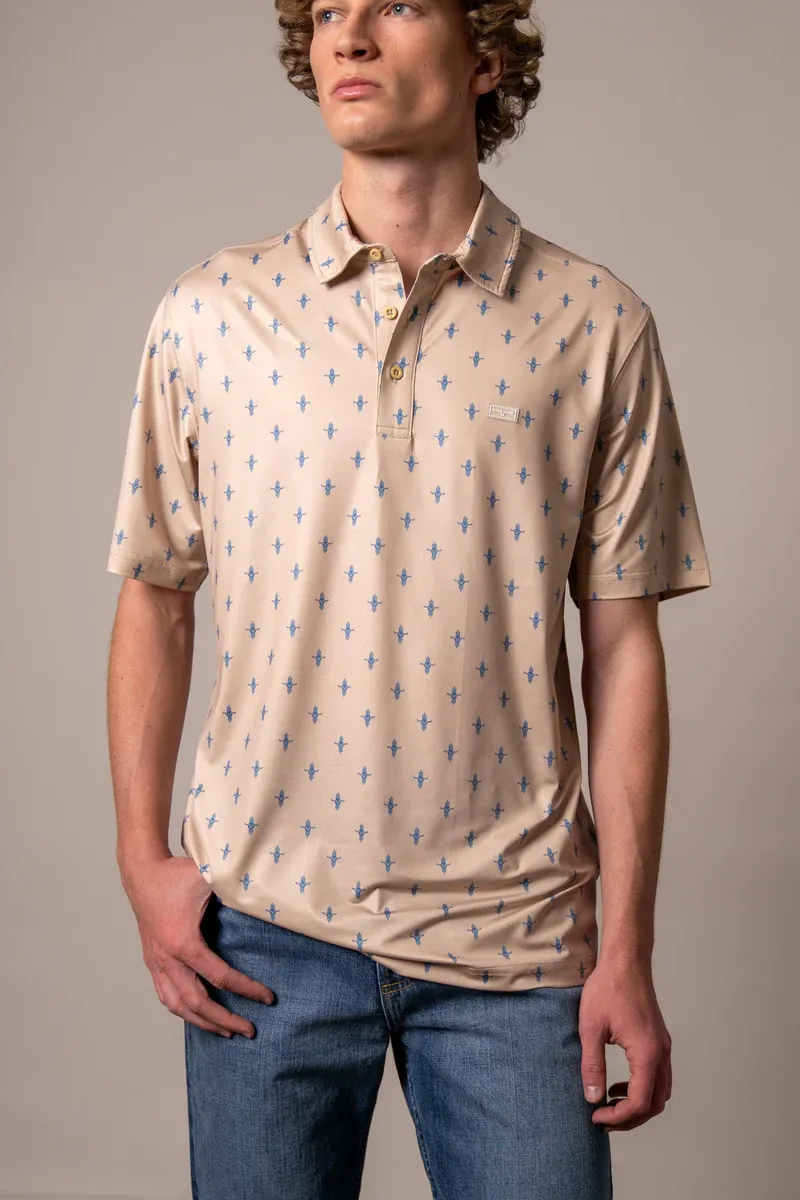 KIMES RANCH - Natural Bartram Short Sleeves Polo