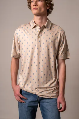 KIMES RANCH - Natural Bartram Short Sleeves Polo