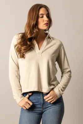 KIMES RANCH - Long Sleeves Abby V-Neck Shirt