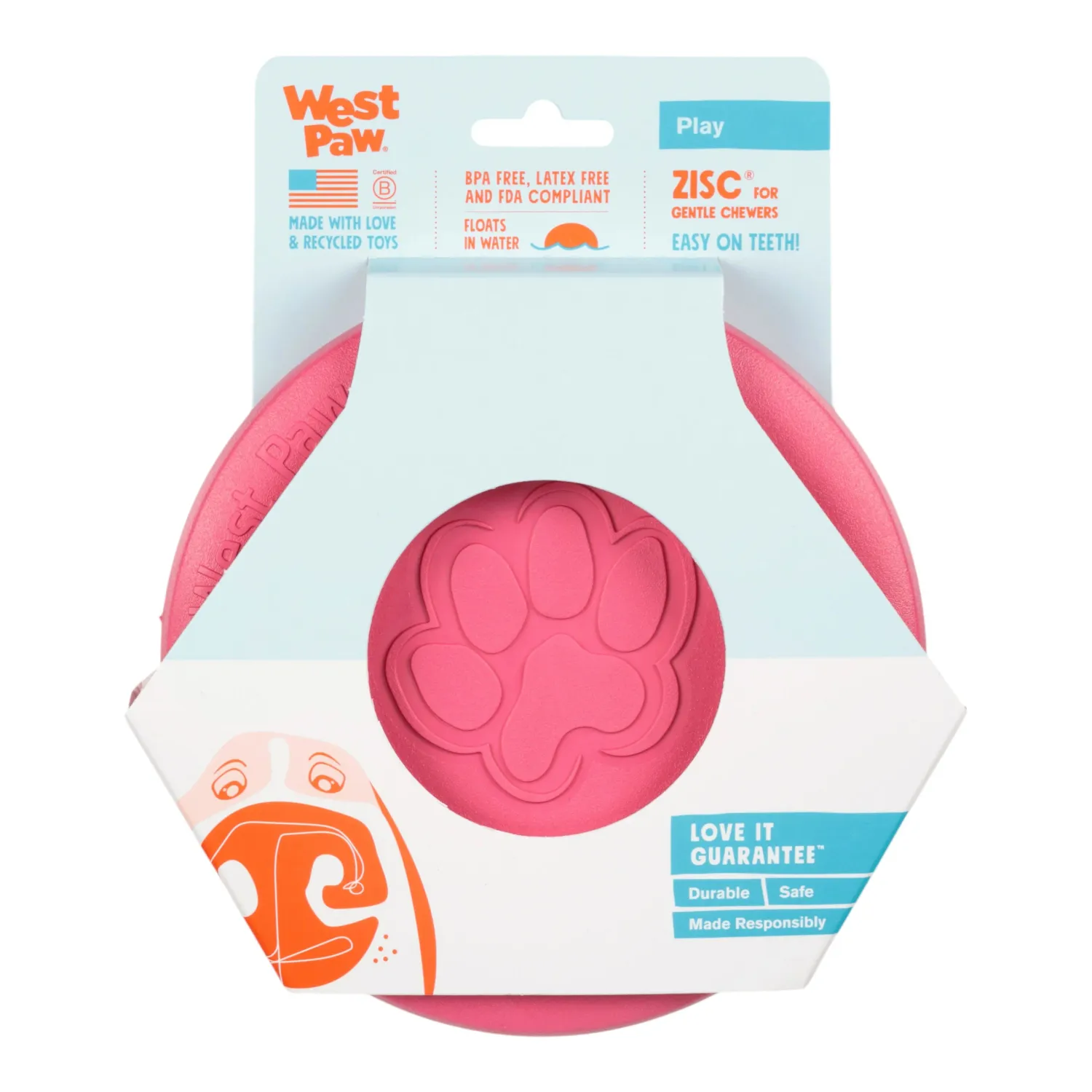 WEST PAW - Geranium Zisc Frisbee, Size: Small (6.5'')