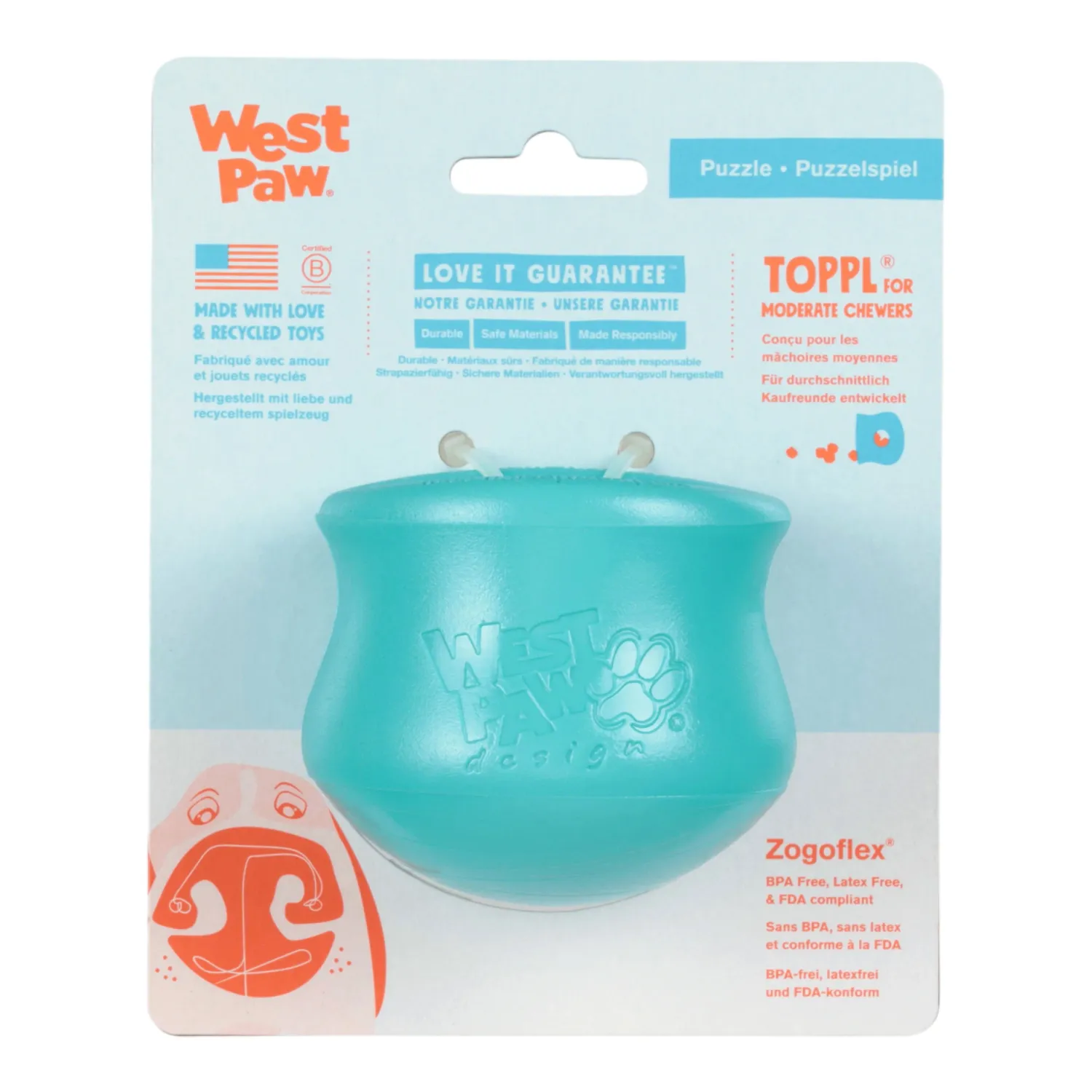WEST PAW - Teal Spring Limited Edition Toppl, Size: Small (3'')