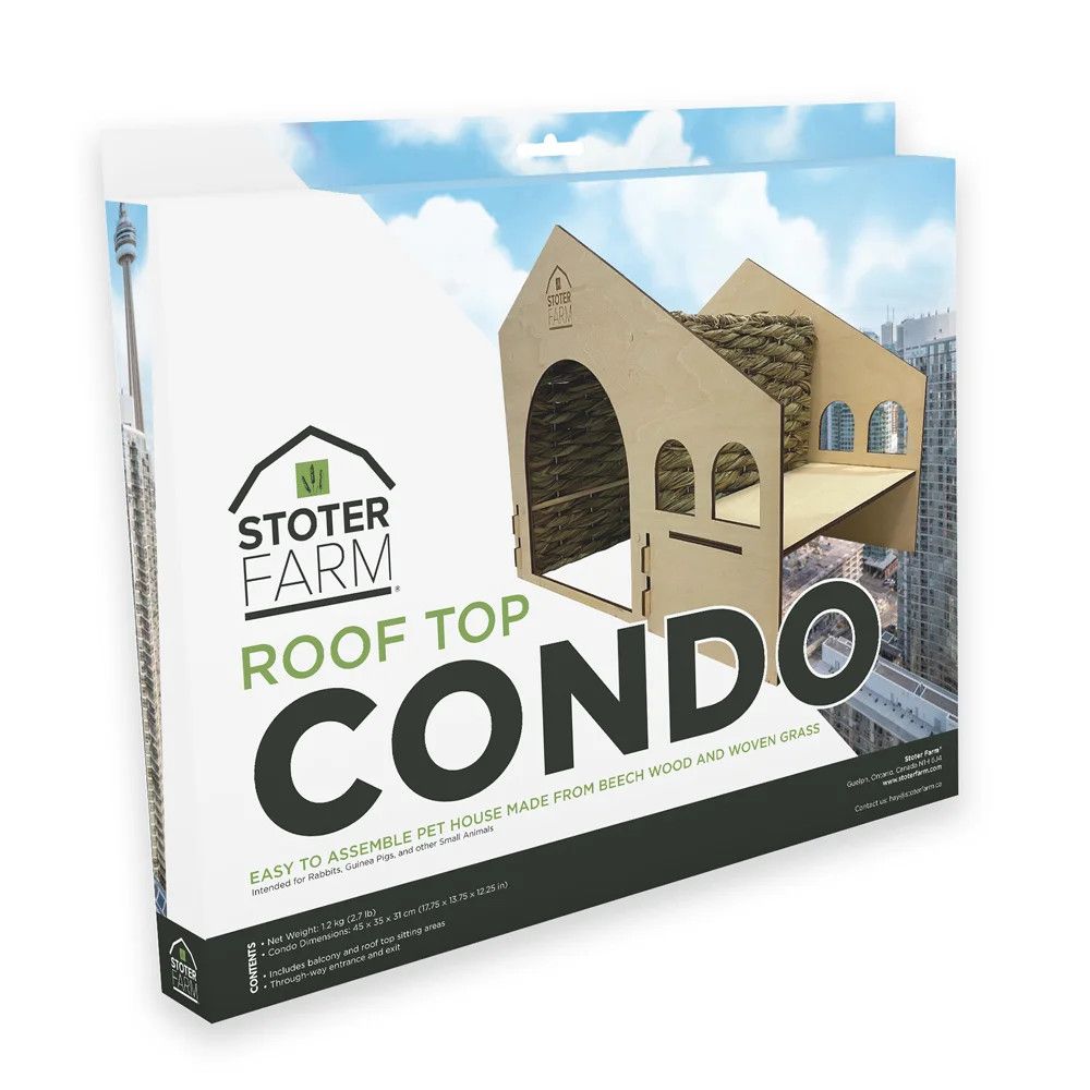 STOTER FARM - Roof Top Condo Pet House, Type: Bois d'Hêtre
