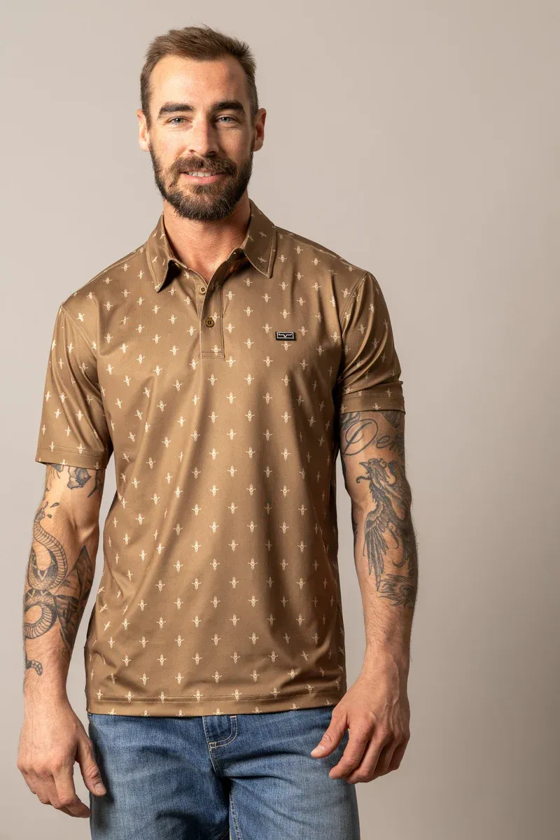 KIMES RANCH - Brown Bartram Short Sleeves Polo