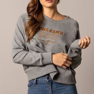 KIMES RANCH - Grey Heather Lexie Crewneck