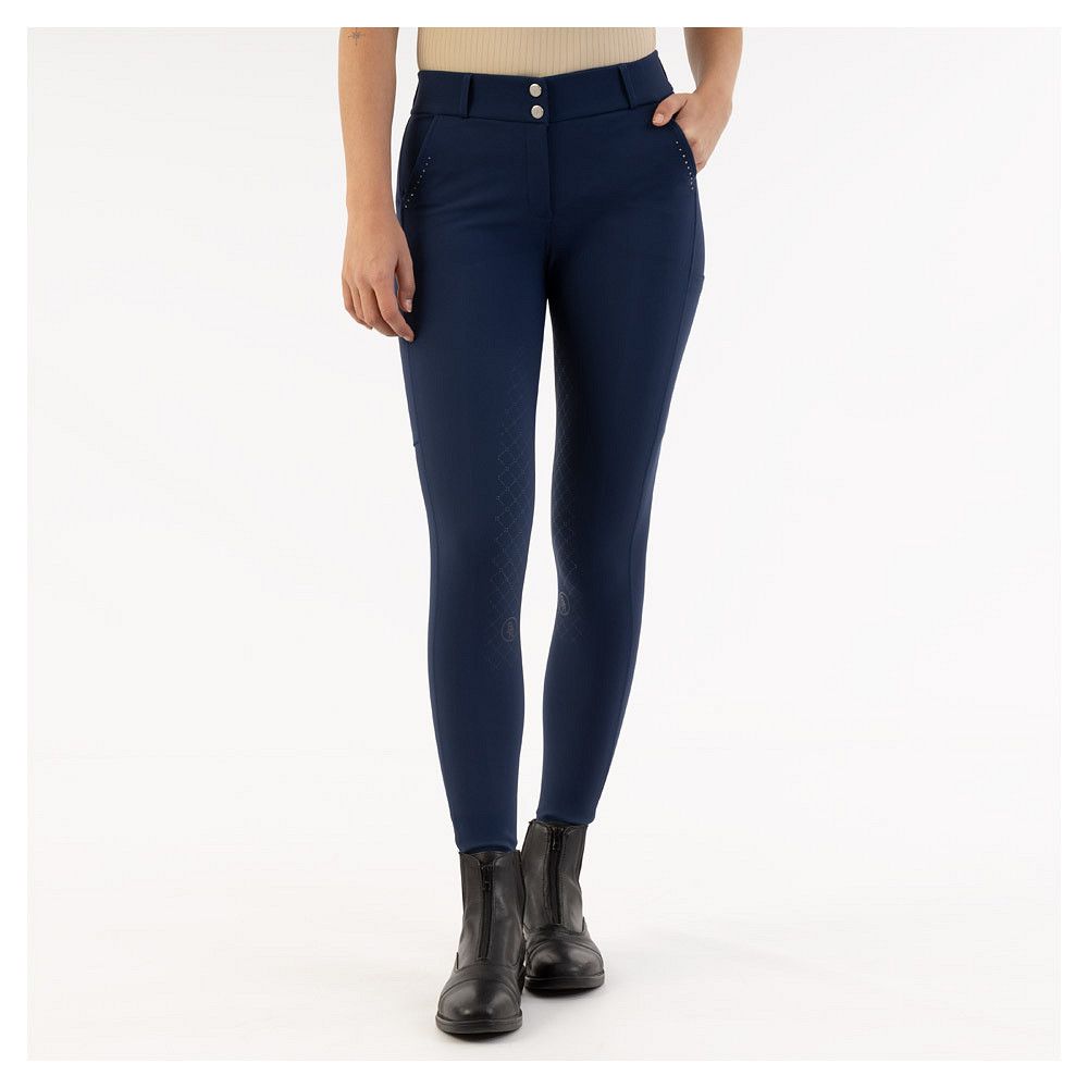 BR EQUESTRIAN - BR Riding Breeches Kelsey Ladies Silicone Seat Pageant Blue