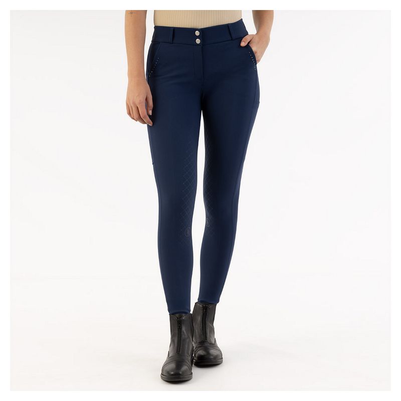 BR EQUESTRIAN - BR Riding Breeches Kelsey Ladies Silicone Seat Pageant Blue