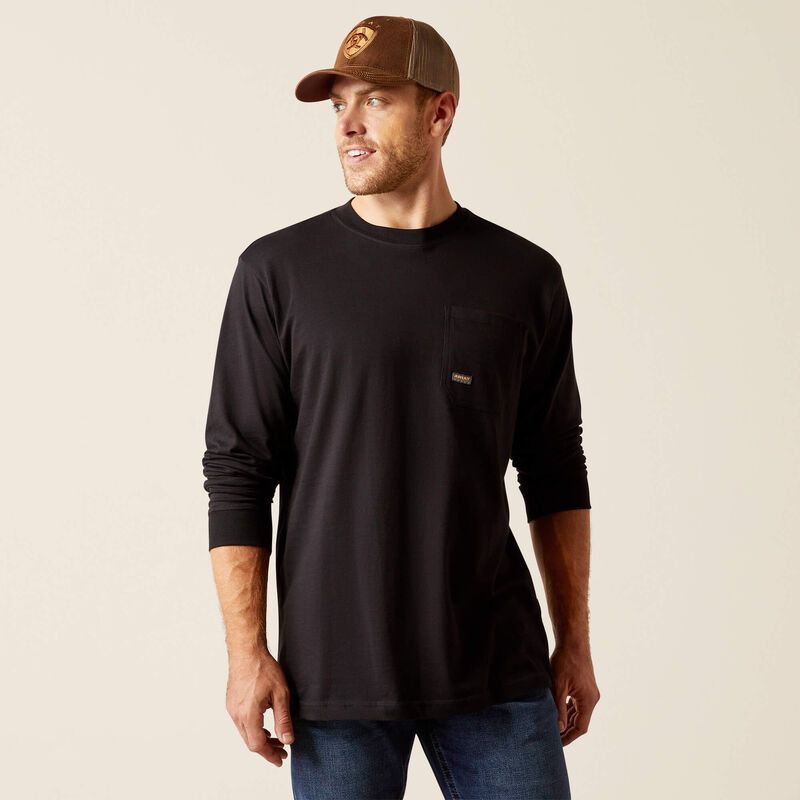 ARIAT - Black Rebar Cotton Strong WHLF T-Shirt