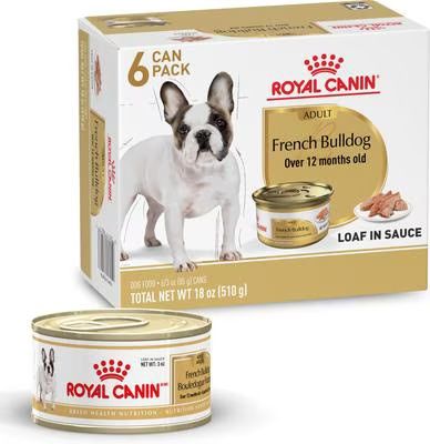 ROYAL CANIN - French Bulldog Adult Loaf in Sauced Canned Dog Food, Size: 85g