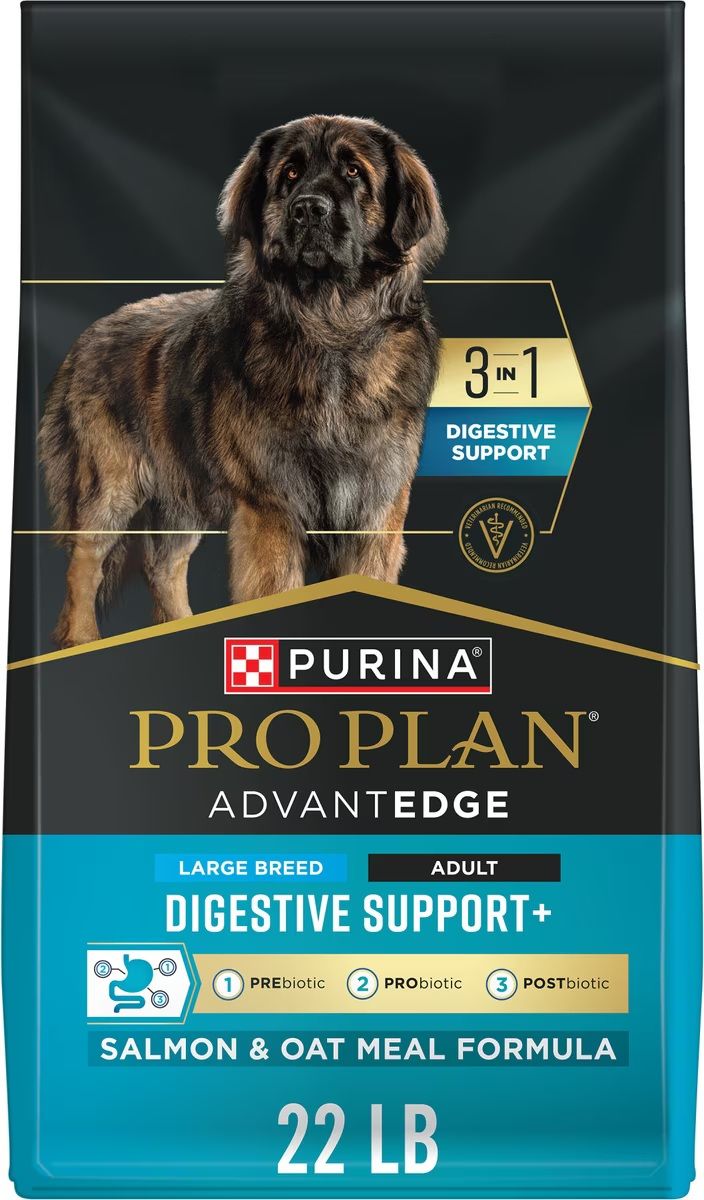 PROPLAN - AdvantEDGE Large Breed Adult Digestive Support+ Salmon &amp; Oat Meal Formula Dry Dog Food, Size: 10kg