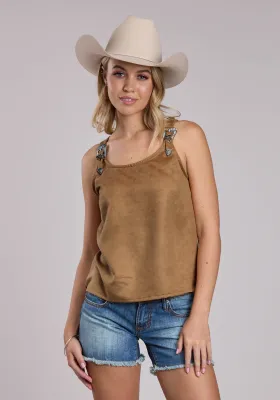 ROPER - Camel Suede Belt Buckle Tank Top