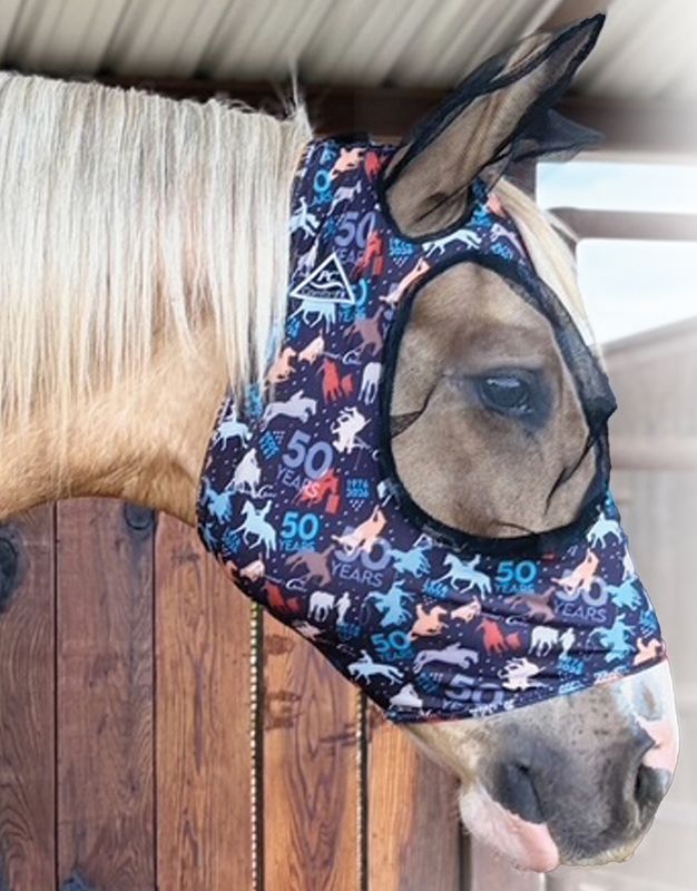 PROFESSIONAL'S CHOICE - 50 Years Lycra Navy Fly Mask