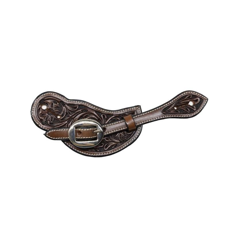 PROFESSIONAL'S CHOICE - Chocolate Floral Buckaroo Spur Strap