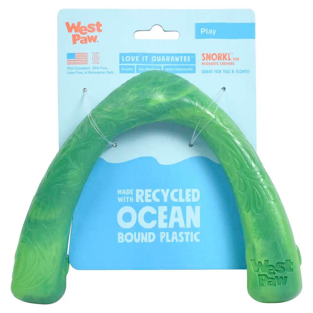 WEST PAW - Ocean Bound Plastic Snorkl Tug &amp; Fetch, Colour: Emerald