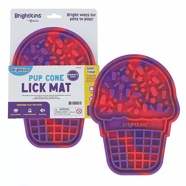 BRIGHTKINS - Pup Cone Lick Mat, Colour: Rouge/Mauve