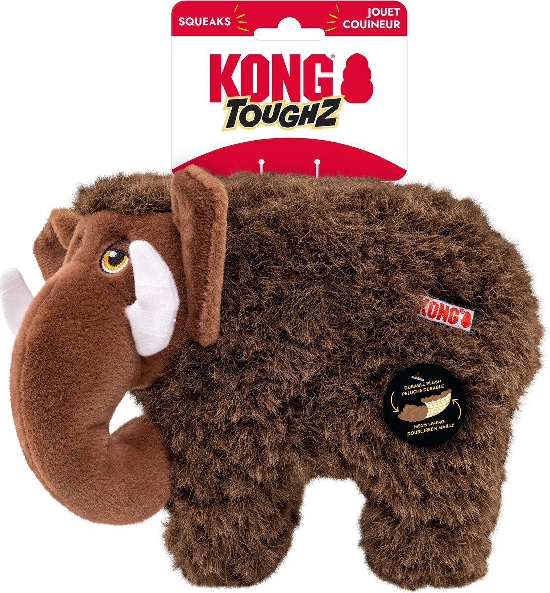 KONG - Toughz Mammoth Squeaky Plush Dog Toy, Size: Medium
