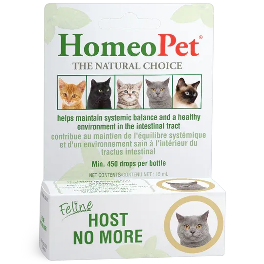 HOMEO PET - Host No More Natural Worm Treatment for Cats