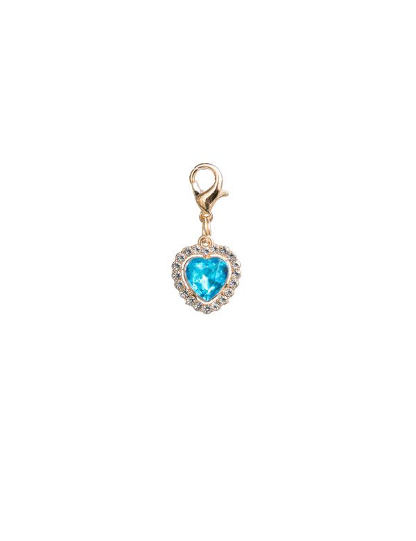 LUXY CHARMS - Heart Gemstones with Crystal Trim