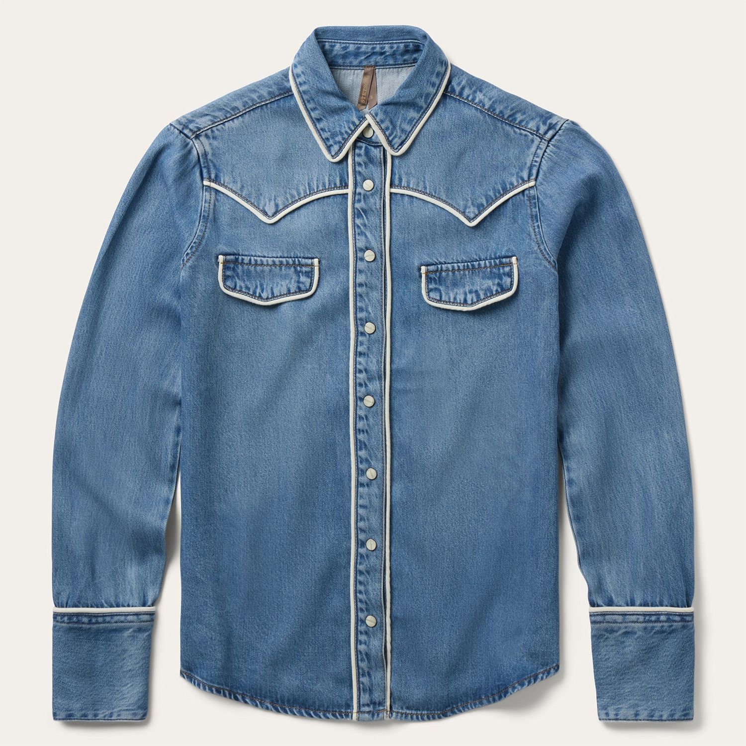 STETSON - Blue Piped Denim Shirt