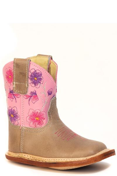ROPER - Annie Square Toe Light Pink Cowgirl Boots