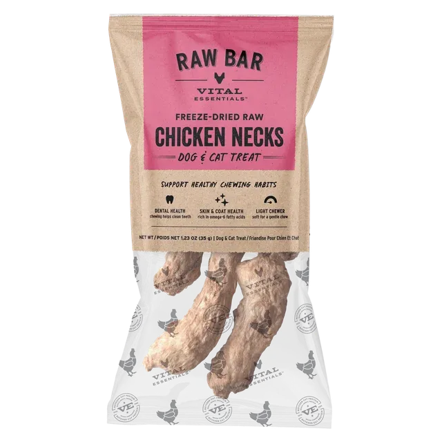 VITAL ESSENTIALS - Freeze-Dried Raw Bar Chicken Necks