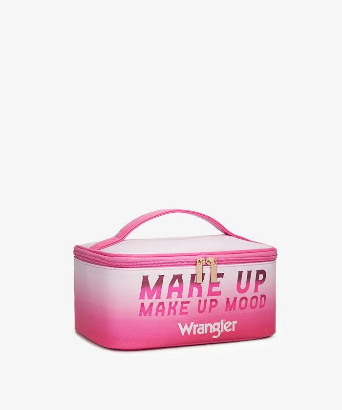 WRANGLER - Pink PU Makeup Bag