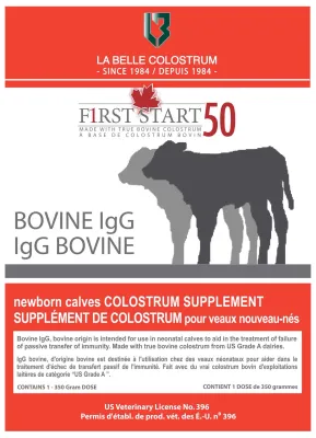 LA BELLE - First Start-50 Bovine IgG Colostrum