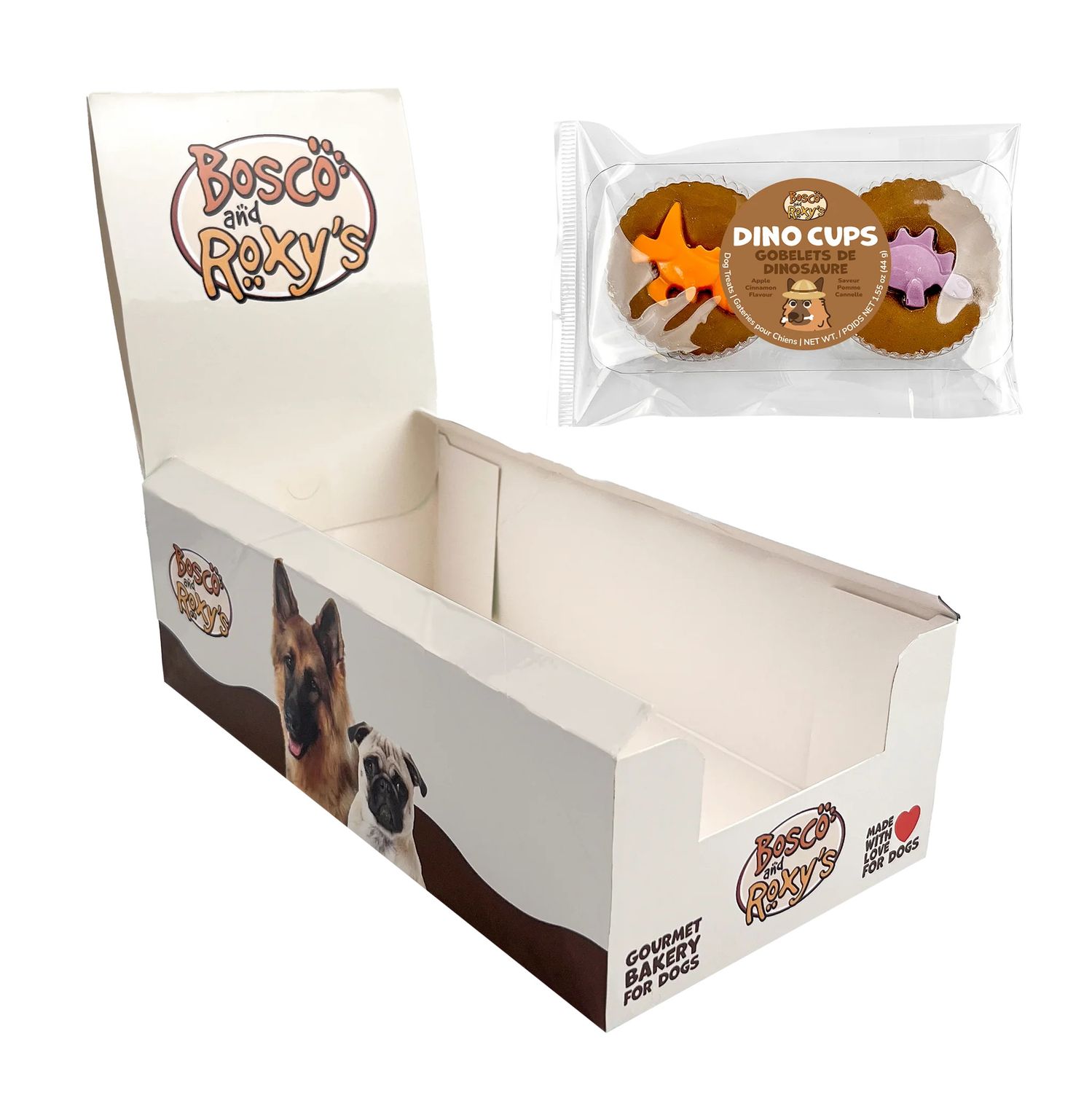 BOSCO &amp; ROXY'S - Prepackaged Extinct-ionally Cute Dino Cups, Size: 2Pack