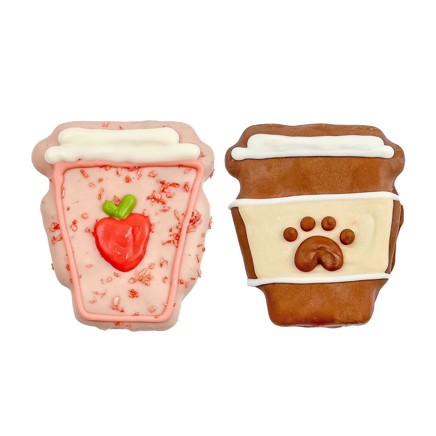 BOSCO &amp; ROXY'S - Pawsome Pink Smoothie &amp; Barkuccino Handmade Barista Cookies, Colour: Assortis
