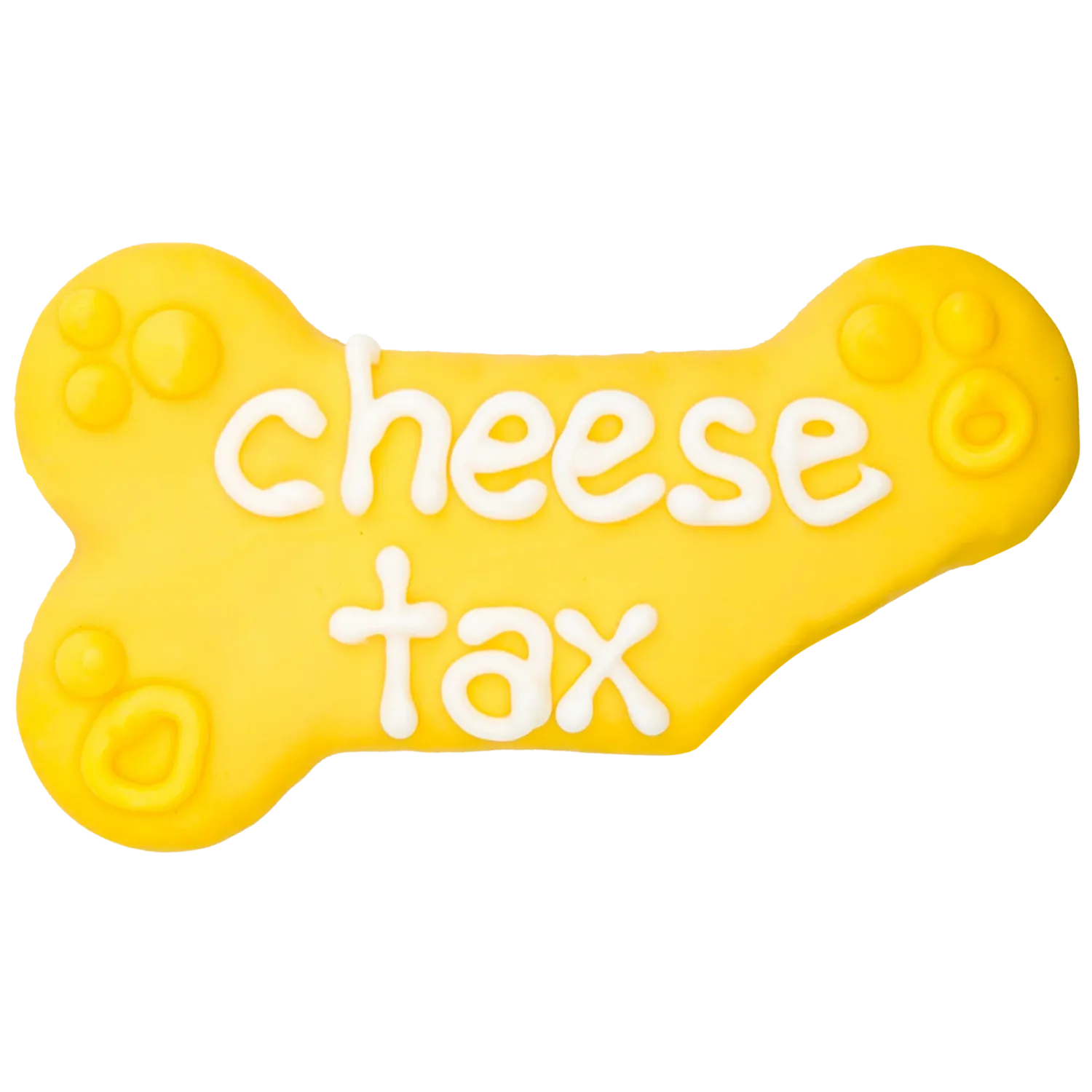 BOSCO &amp; ROXY'S - Cheese Tax Bone Dog Thoughts Handmade Cookies, Size: 6''