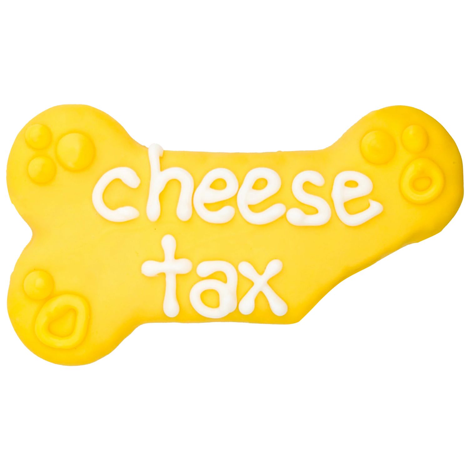 BOSCO &amp; ROXY'S - Cheese Tax Bone Dog Thoughts Handmade Cookies, Size: 6''