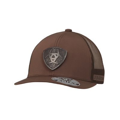 ARIAT - Metal Shield Brown Western Cap