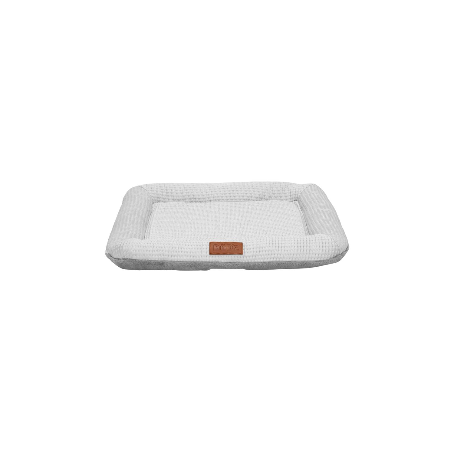 BUD'Z - Cool &amp; Comfortable Reversible 4-Season Dog Bed, Colour: Gris Boréal, Size: Petit (65 x 50cm)