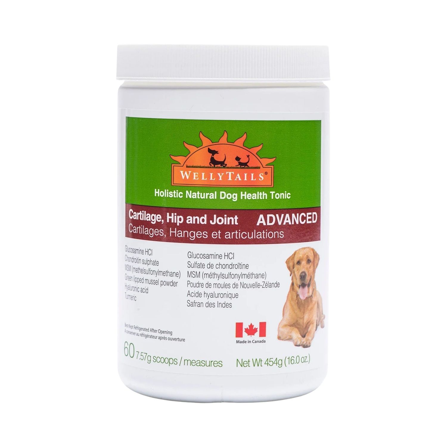WELLY TAILS - Cartilage, Hip &amp; Joint Dog Advanced Formula, Size: 454g