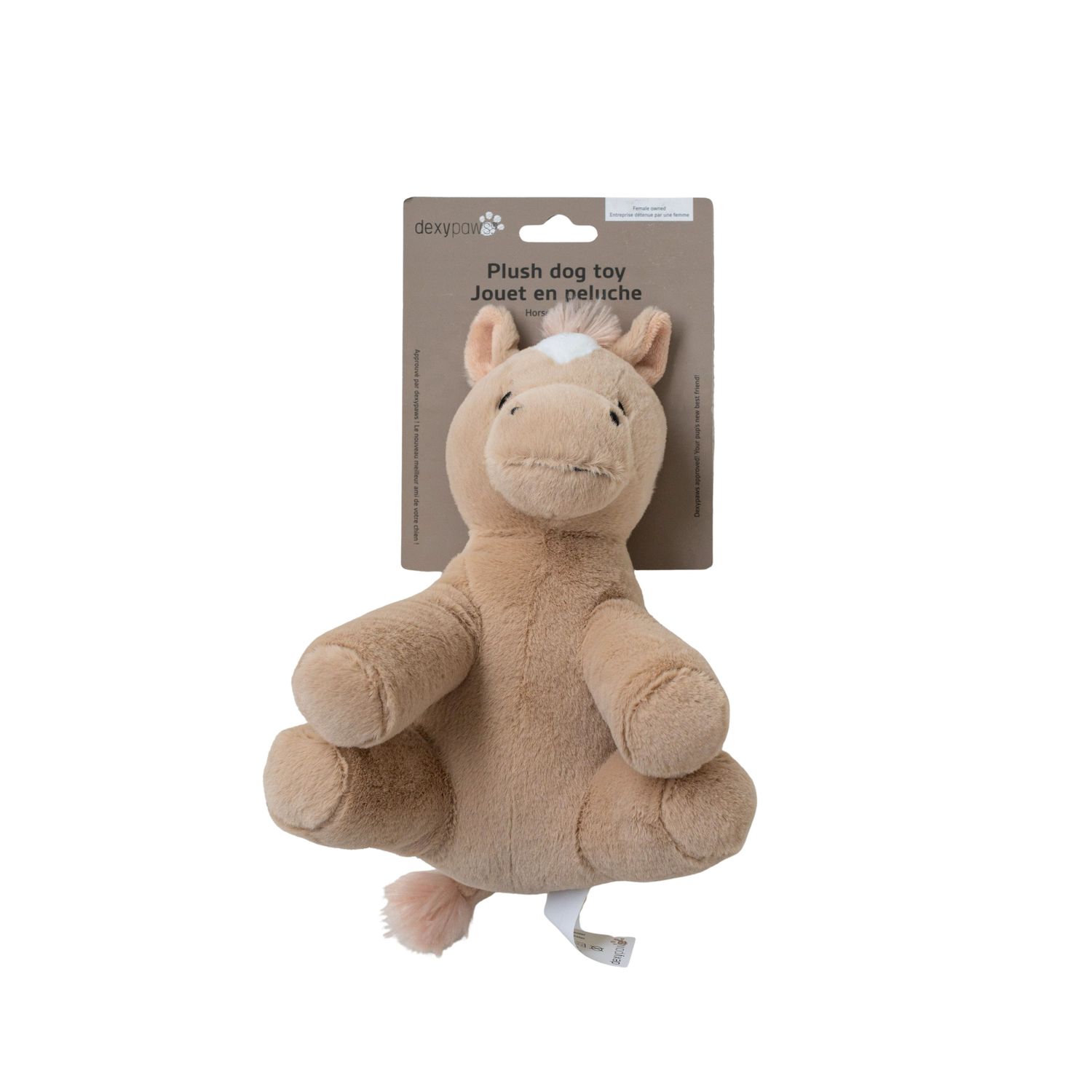 DEXYPAWS - Horse Plushie for Dogs, Colour: Tan
