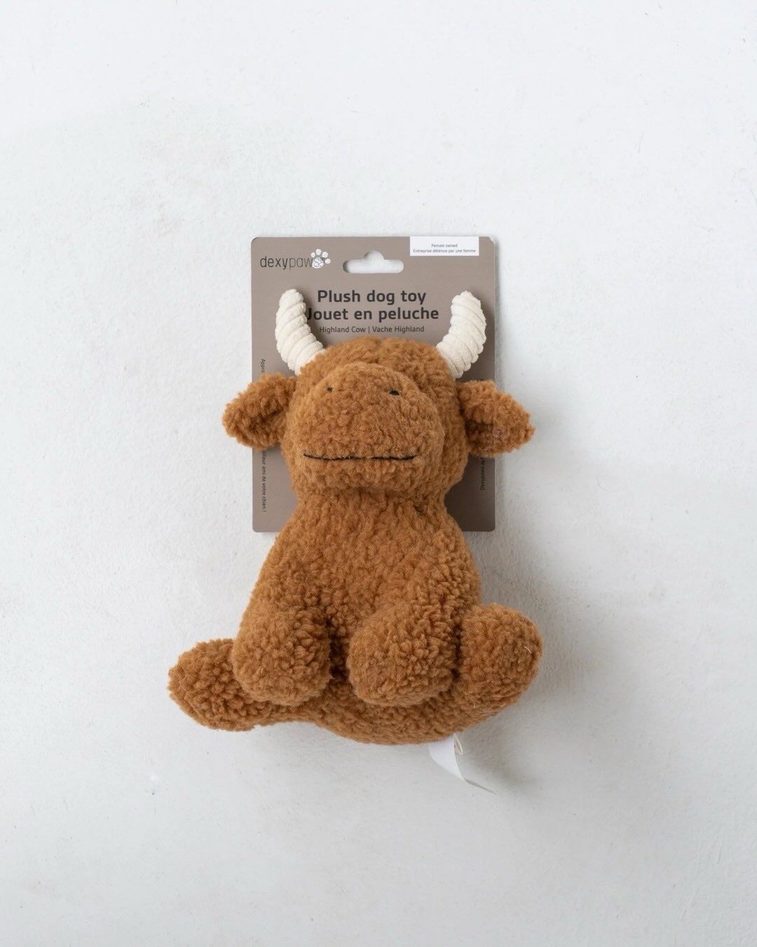 DEXYPAWS - Cow Plushie for Dogs, Colour: Brown