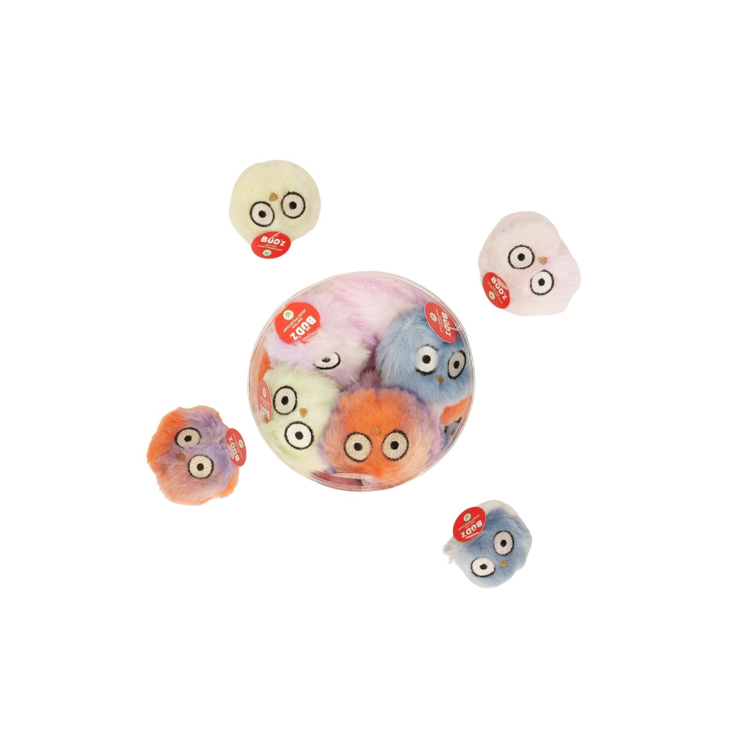 BUD'Z - Owl Balls with Catnip, Size: 5cm