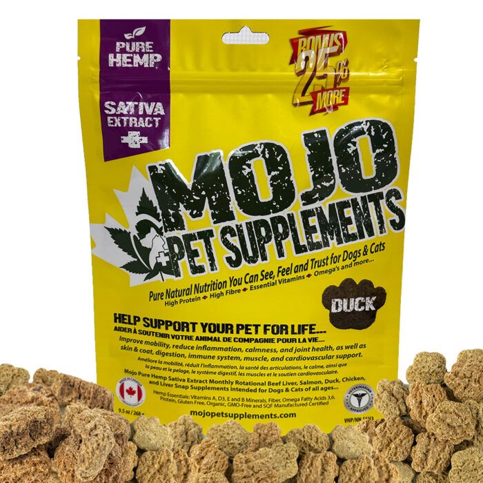 MOJO PET SUPPLEMENTS - Full-Spectrum Hemp Sativa &amp; Beef Liver Chewable Tablets for Pets, Size: 288g