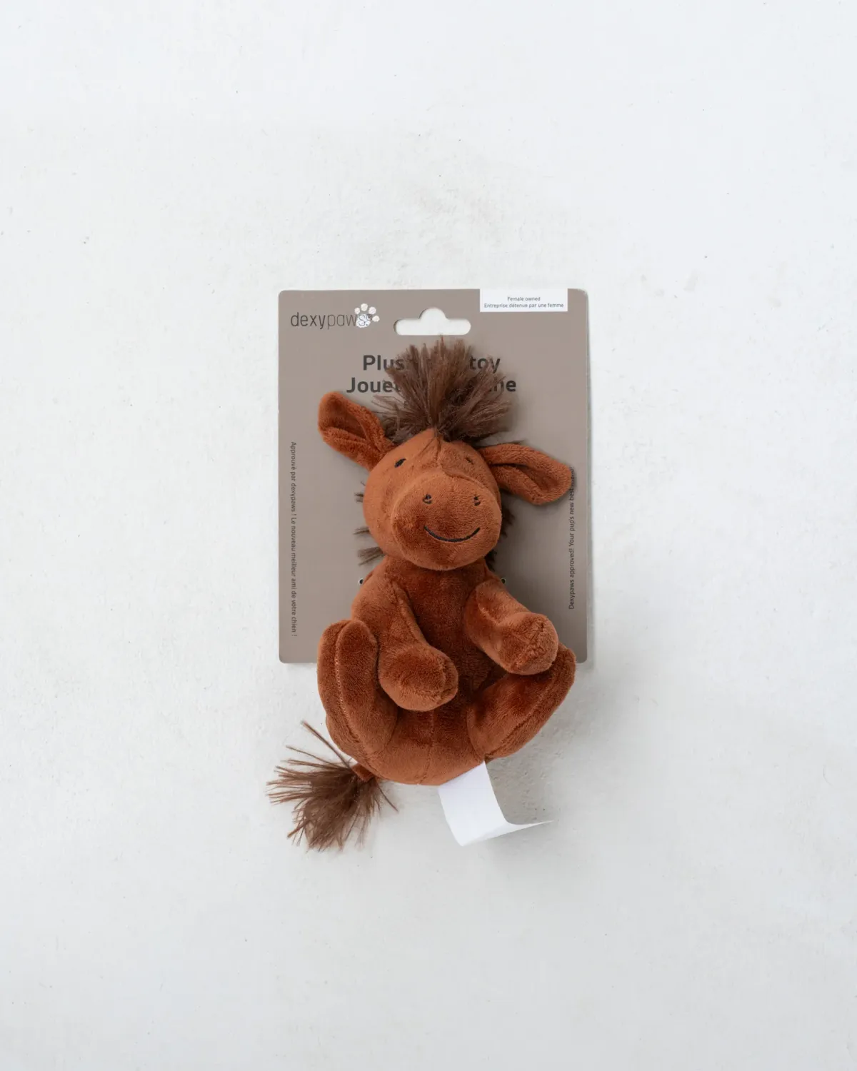 DEXYPAWS - Little Pony Plushie for Dogs, Colour: Brown